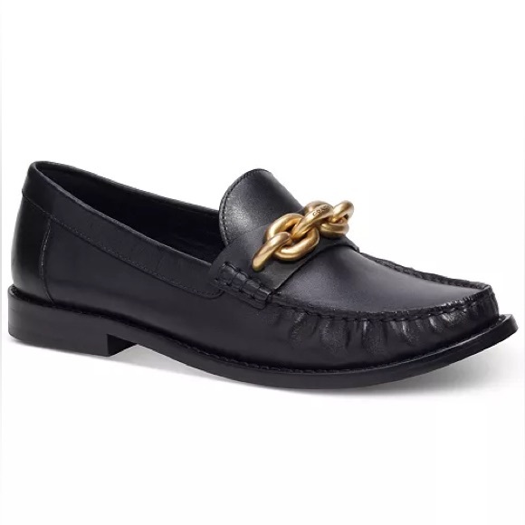 COACH Women's Jess Chain-Strap Moccasin Loafers - Worn only once - Size‎ 6.5 - Picture 1 of 6